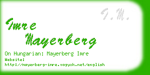 imre mayerberg business card